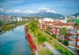 Buy 4+1 garden duplex with furniture and views of the Dim River in the Kestel area 9