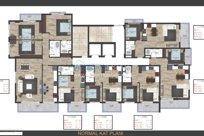 Buy cheap Apartments in Mahmutlar of various layouts in a complex under construction 3
