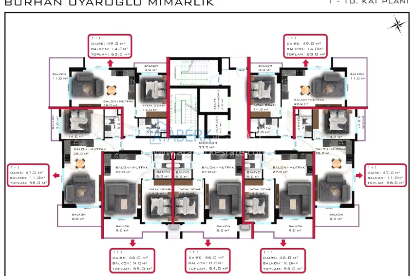 Buy cheap Investment property in Alanya! Sales start! New project in Mahmutlar district 3