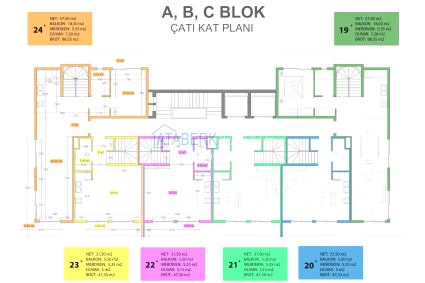 Buy cheap Duplex penthouse from an investor in a residential complex under construction - Kestel area, Alanya 2