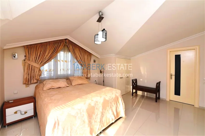 Purchase Furnished 2+1 duplex penthouse with private sauna and garage, Alanya center 13