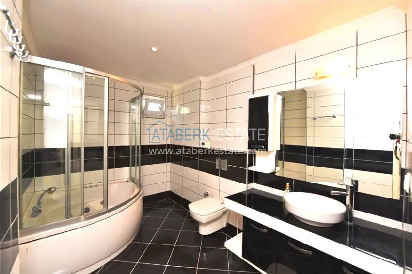 Purchase Furnished 2+1 duplex penthouse with private sauna and garage, Alanya center 14