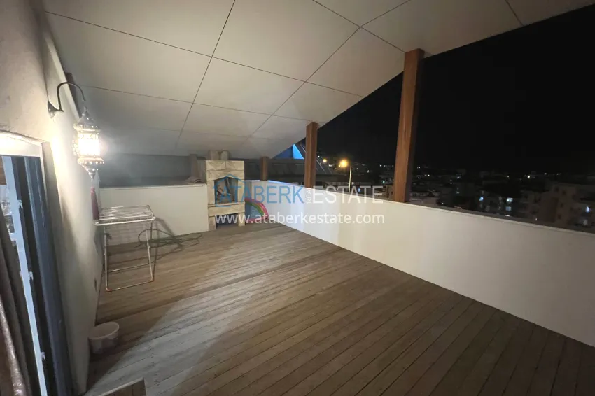 Purchase Duplex in the center of Alanya with a separate kitchen, a view of the sea and the historical fortress 17