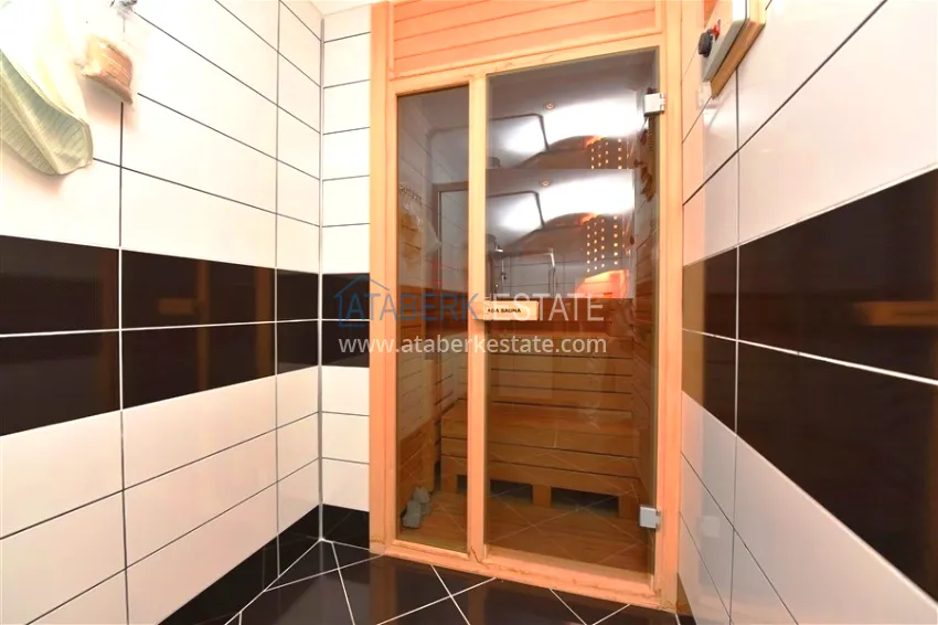 Purchase Furnished 2+1 duplex penthouse with private sauna and garage, Alanya center 19