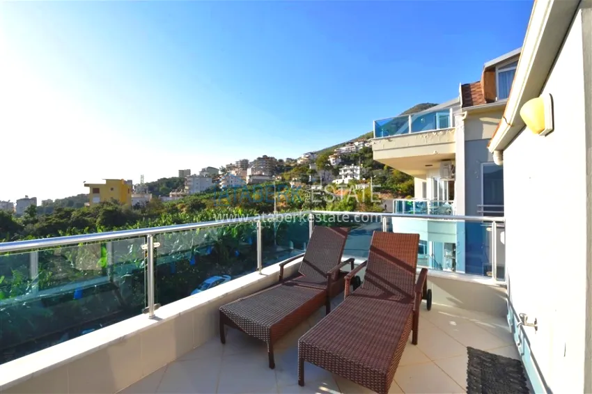 Purchase Furnished 2+1 duplex penthouse with private sauna and garage, Alanya center 26