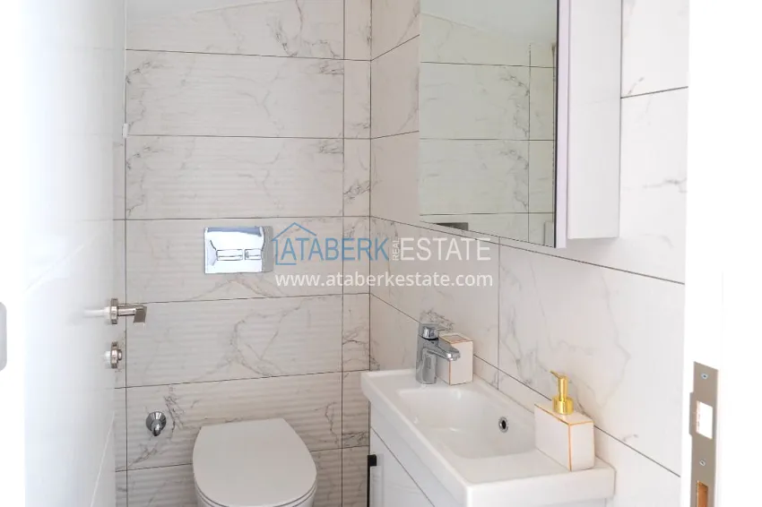 Purchase 2+1 penthouse duplex with furniture in an area open to residence permits, Alanya center 13