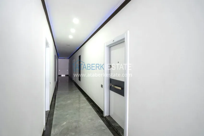 2+1 penthouse duplex with furniture in an area open to residence permits, Alanya center 14