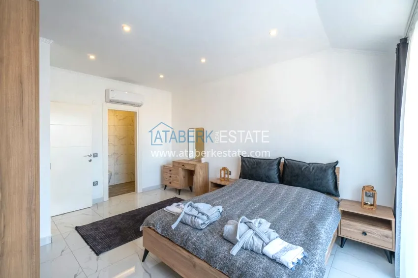 Purchase 2+1 penthouse duplex with furniture in an area open to residence permits, Alanya center 7