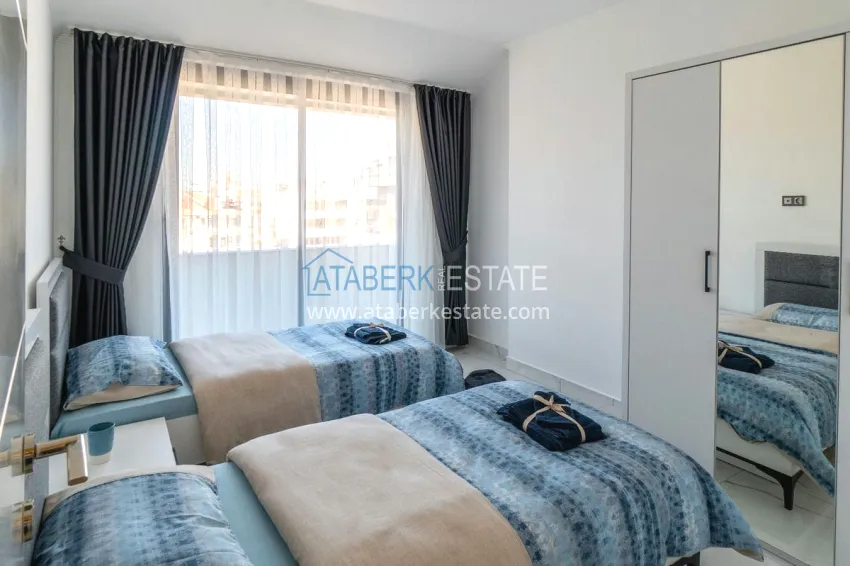 Purchase 2+1 penthouse duplex with furniture in an area open to residence permits, Alanya center 8