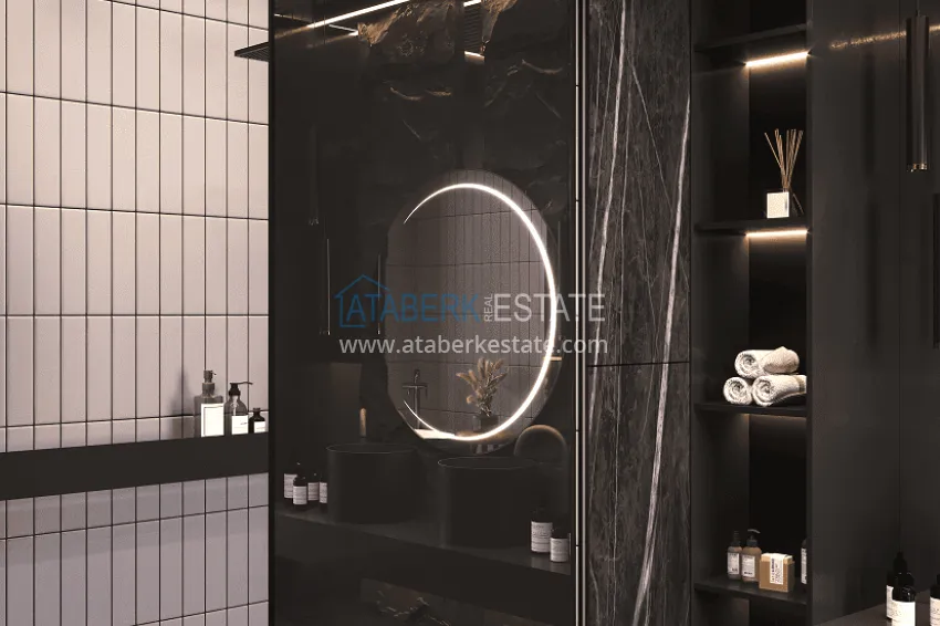 Purchase Stylish project at the final stage of construction in Alanya, Kestel district 25