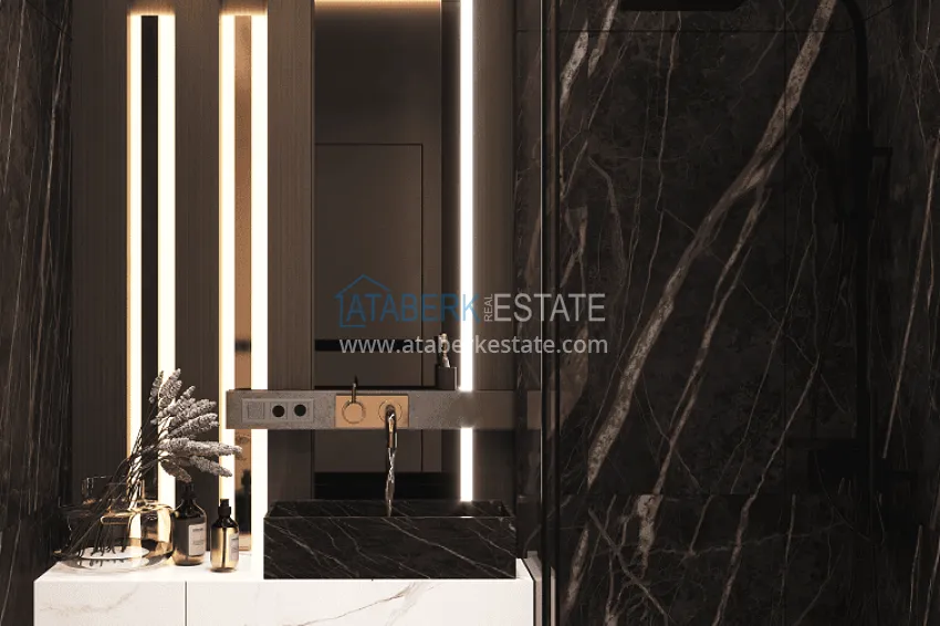 Purchase Stylish project at the final stage of construction in Alanya, Kestel district 38