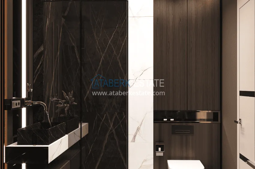 Purchase Stylish project at the final stage of construction in Alanya, Kestel district 39