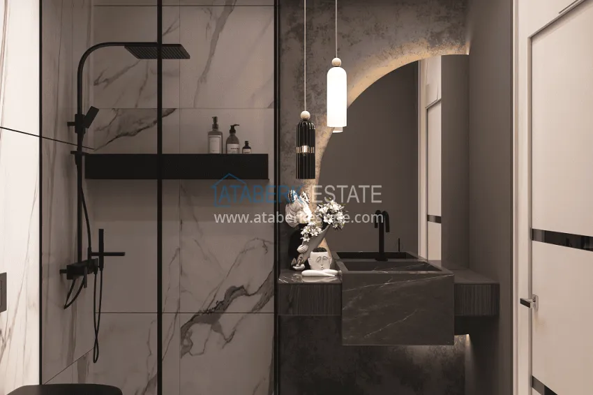 Purchase Stylish project at the final stage of construction in Alanya, Kestel district 42