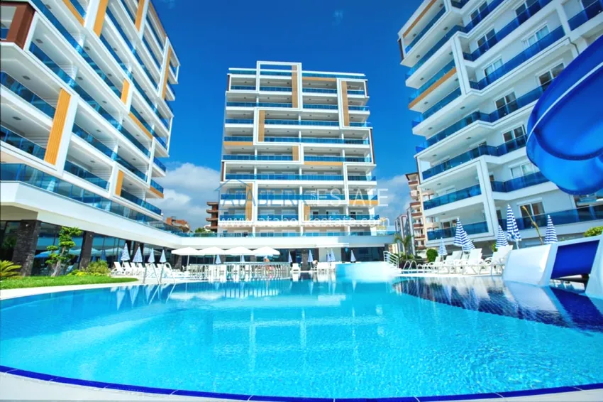 1 + 1 apartment furnished in a premium complex, Tosmur area - Alanya 5