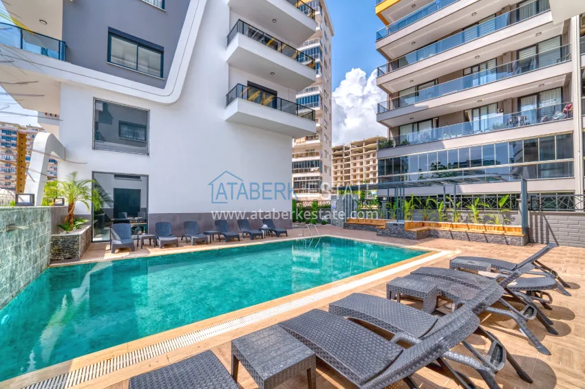 1+1 apartment for rent in Mahmutlar for a summer vacation with new furniture No. 1 2