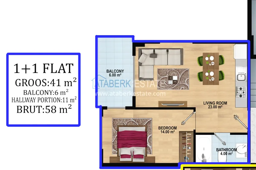 Buy cheap 1+1 apartment under construction, from an investor in the Avsallar hotel-type complex — Alanya 1