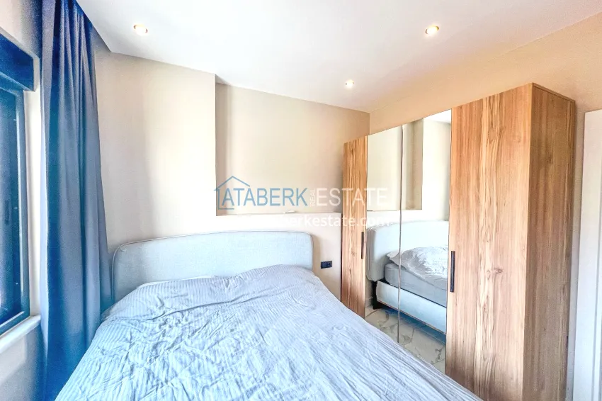Purchase 1+1 apartment with furniture and mountain views in a new complex, Oba district — Alanya 10
