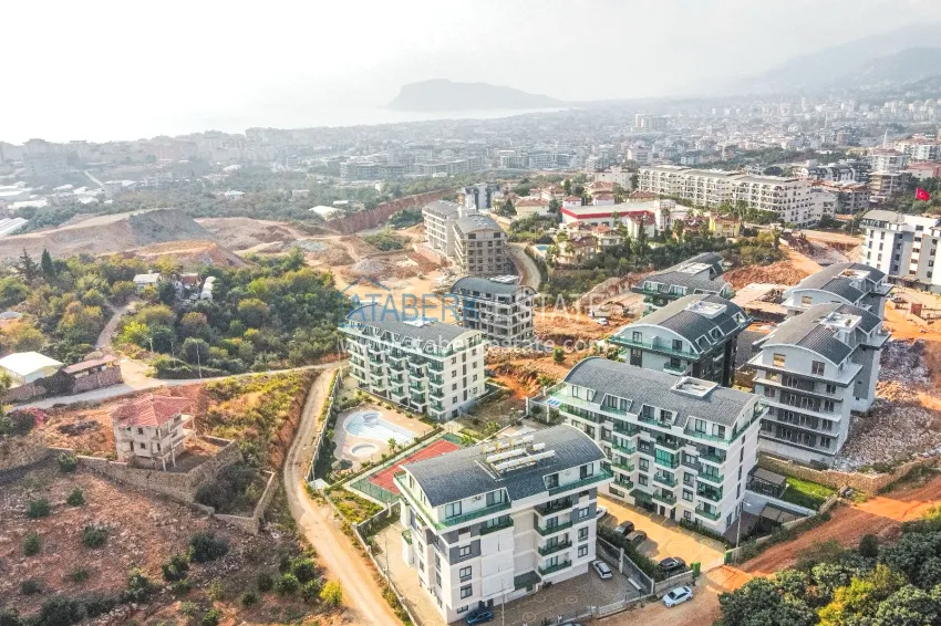 1+1 apartment with furniture and mountain views in a new complex, Oba district — Alanya 3