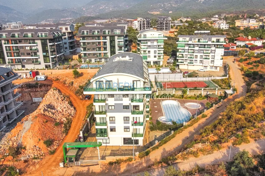 1+1 apartment with furniture and mountain views in a new complex, Oba district — Alanya 4
