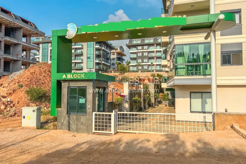 1+1 apartment with furniture and mountain views in a new complex, Oba district — Alanya 6