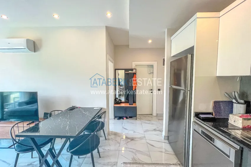 Purchase 1+1 apartment with furniture and mountain views in a new complex, Oba district — Alanya 8