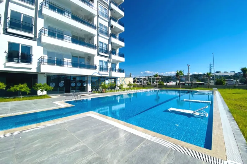 1+1 furnished apartment in a new residential complex, Avsallar district — Alanya. Suitable for short term rentals 3