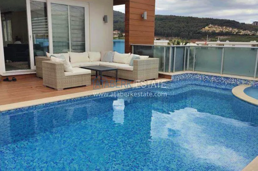 Purchase Two-storey villa in Kargicak, furnished, with private garage and swimming pool 28