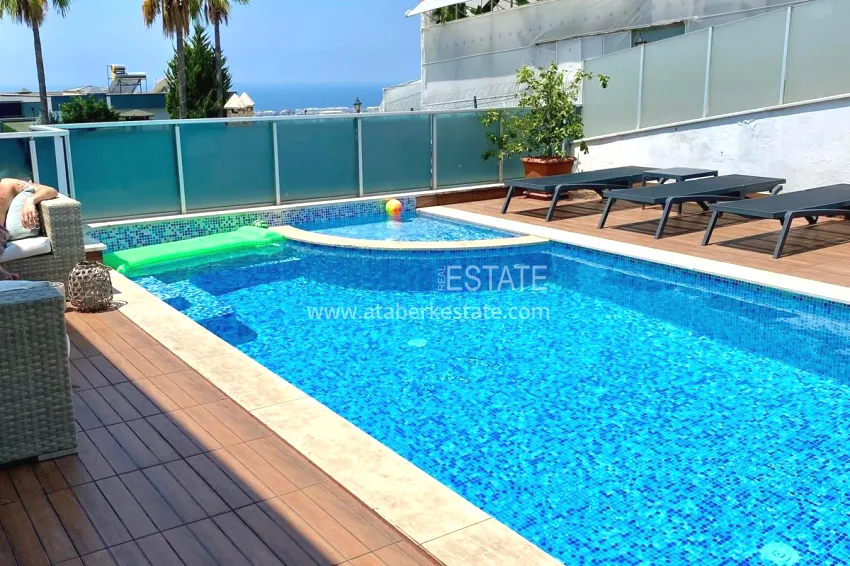 Purchase Two-storey villa in Kargicak, furnished, with private garage and swimming pool 29