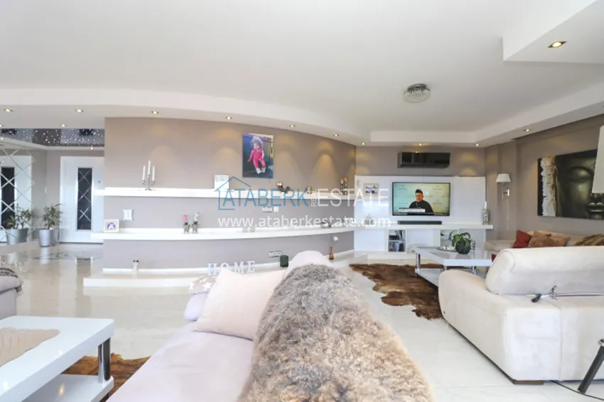 Purchase Luxury villa with panoramic views of the sea and the castle in Alanya — Kucukhasbahce district 10