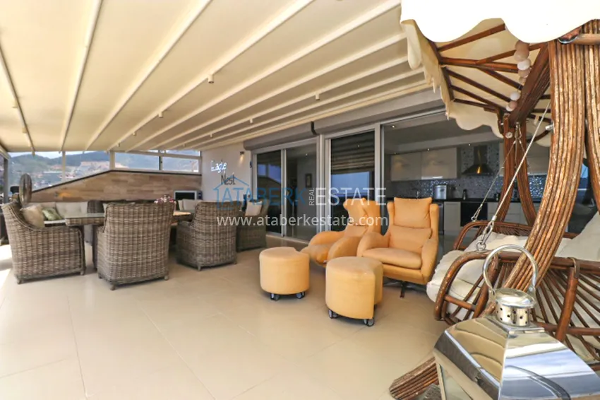 Purchase Luxury villa with panoramic views of the sea and the castle in Alanya — Kucukhasbahce district 20