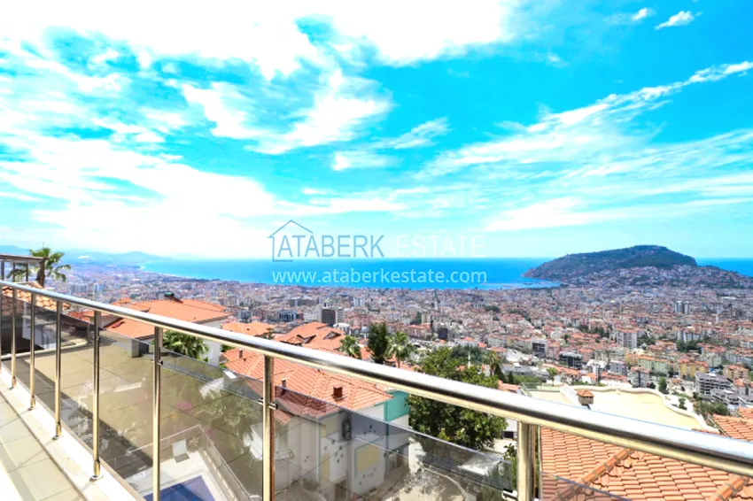 Purchase Luxury villa with panoramic views of the sea and the castle in Alanya — Kucukhasbahce district 21