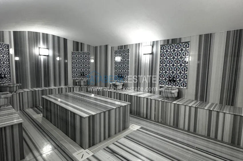 One bedroom apartment with new furniture, separate kitchen and 2 balconies in Mersin, Tomyuk 24