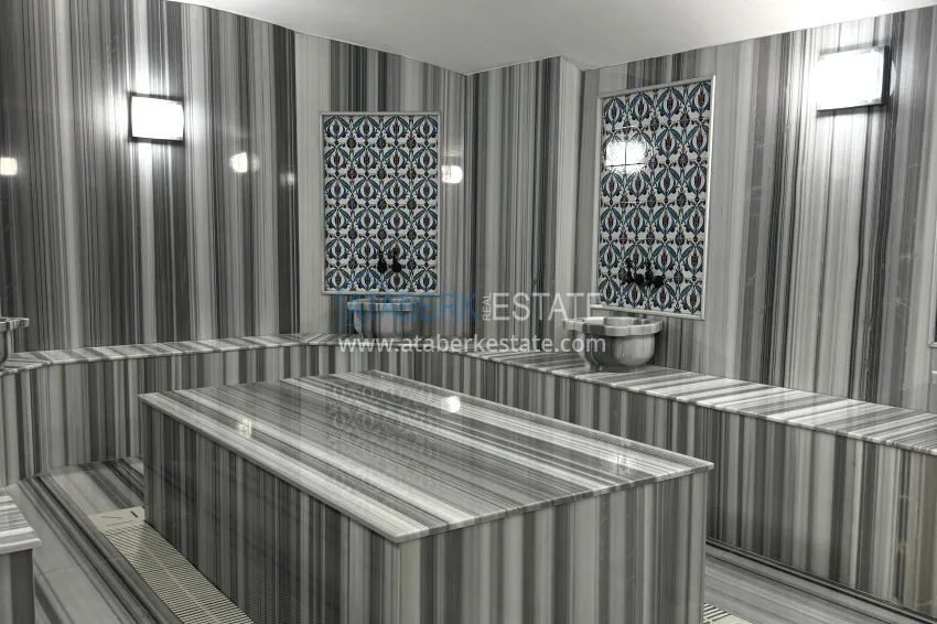 One bedroom apartment with new furniture, separate kitchen and 2 balconies in Mersin, Tomyuk 25