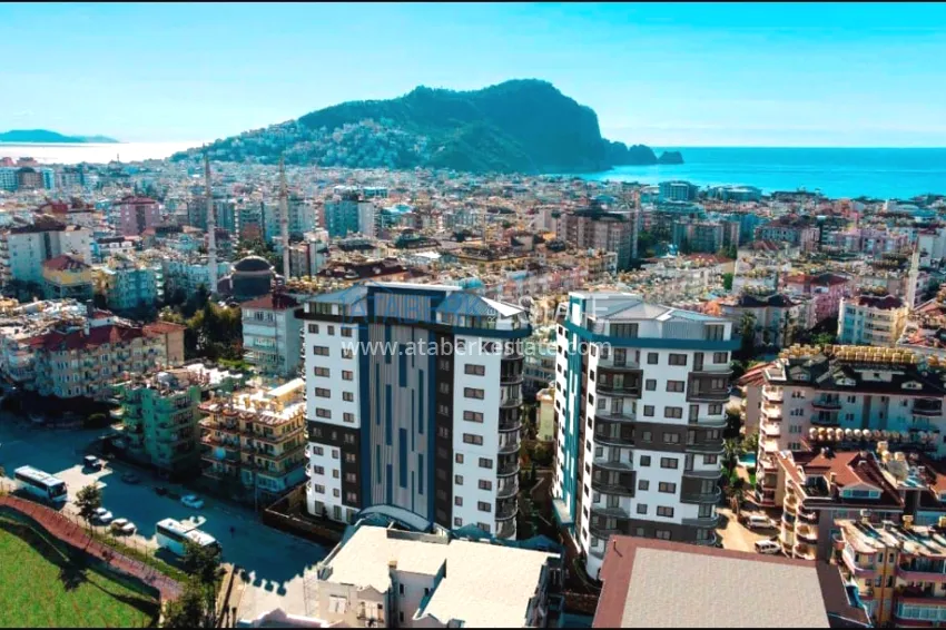 Turnkey three-room apartment in the center of Alanya, just 5 minutes from Cleopatra Beach 2 