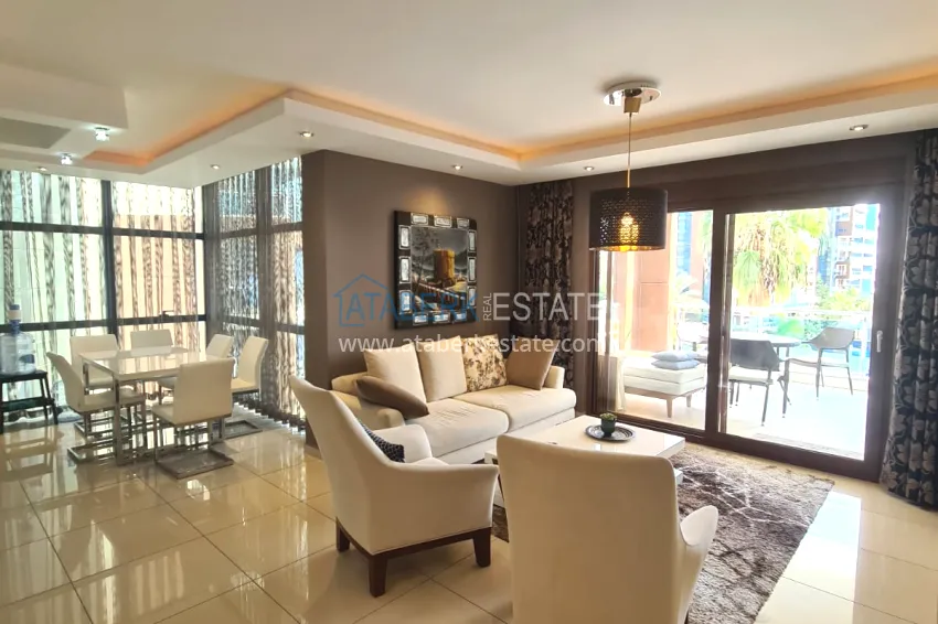 Purchase Furnished 2+1 apartment in a prestigious residential complex, Cikcilli district — Alanya 4