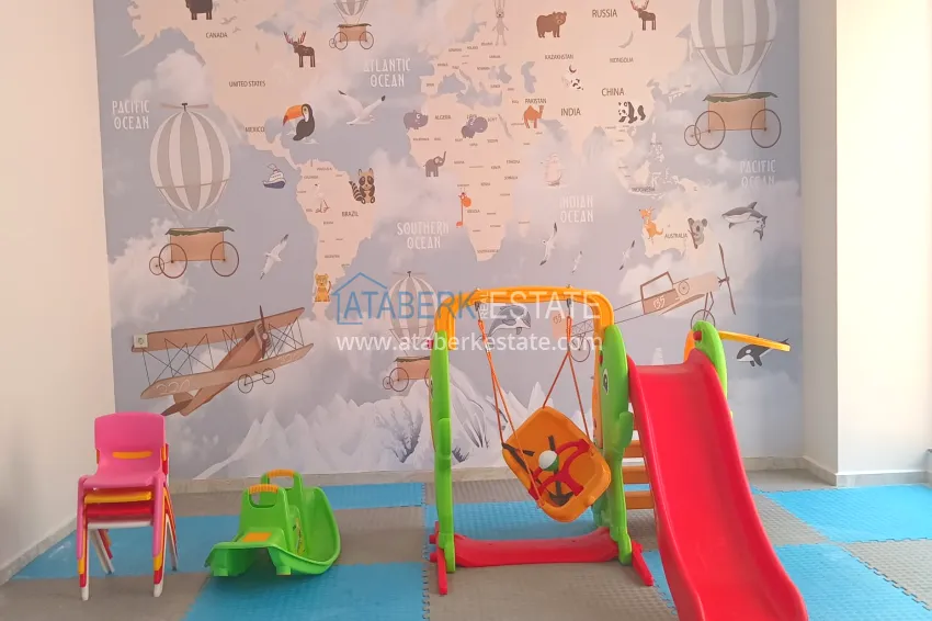 An apartment with a separate kitchen, a dressing room and a glazed balcony in Antalya, Kepez 14