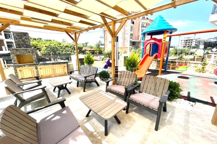 Garden duplex with modern interiors in a new residential complex, Oba district, Alanya 14