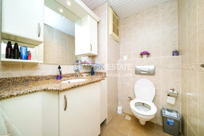 Purchase Property for a residence permit in the center of Alanya, Three-room apartment with furniture 14 