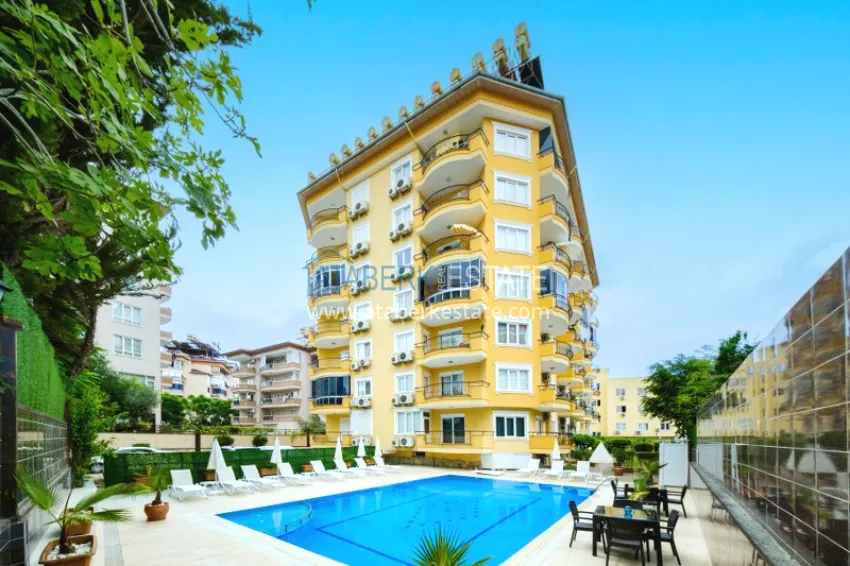 Property for a residence permit in the center of Alanya, Three-room apartment with furniture 1 
