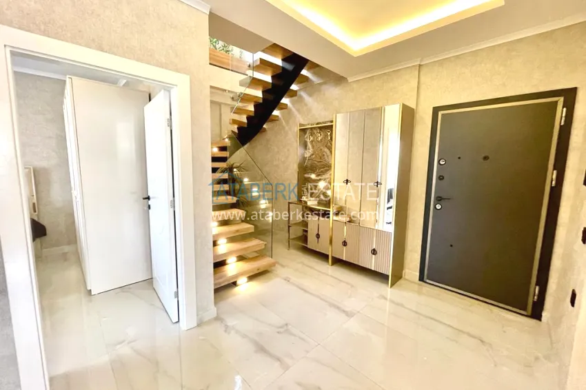 Purchase Garden duplex with modern interiors in a new residential complex, Oba district, Alanya 3