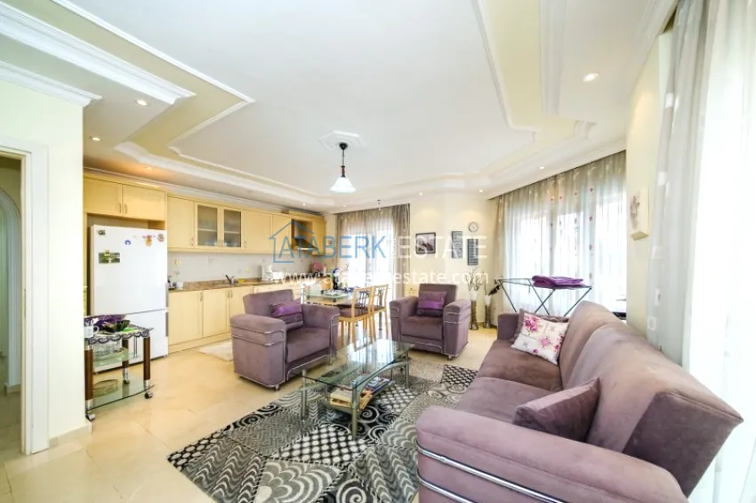 Purchase Property for a residence permit in the center of Alanya, Three-room apartment with furniture 4 