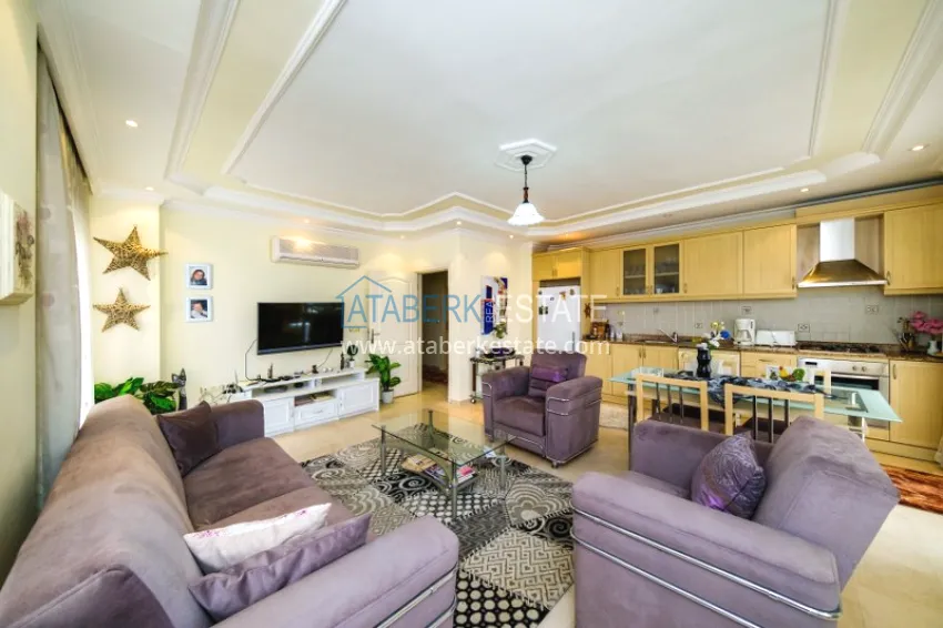 Purchase Property for a residence permit in the center of Alanya, Three-room apartment with furniture 5 