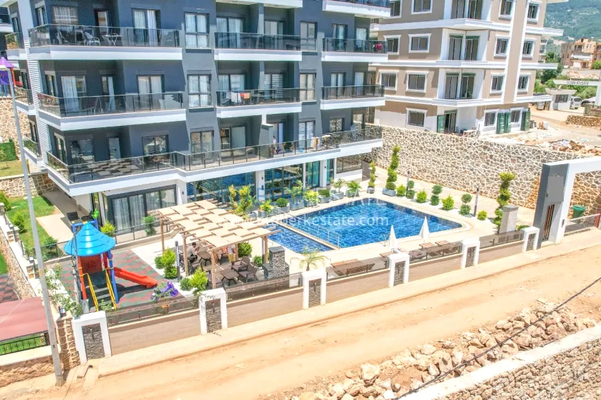 Garden duplex with modern interiors in a new residential complex, Oba district, Alanya 7