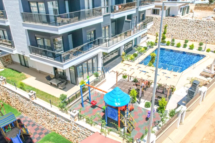 Garden duplex with modern interiors in a new residential complex, Oba district, Alanya 8