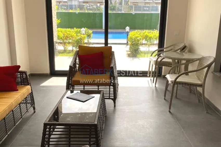 Furnished 2+1 garden duplexes in a complex with infrastructure, Kargicak 10