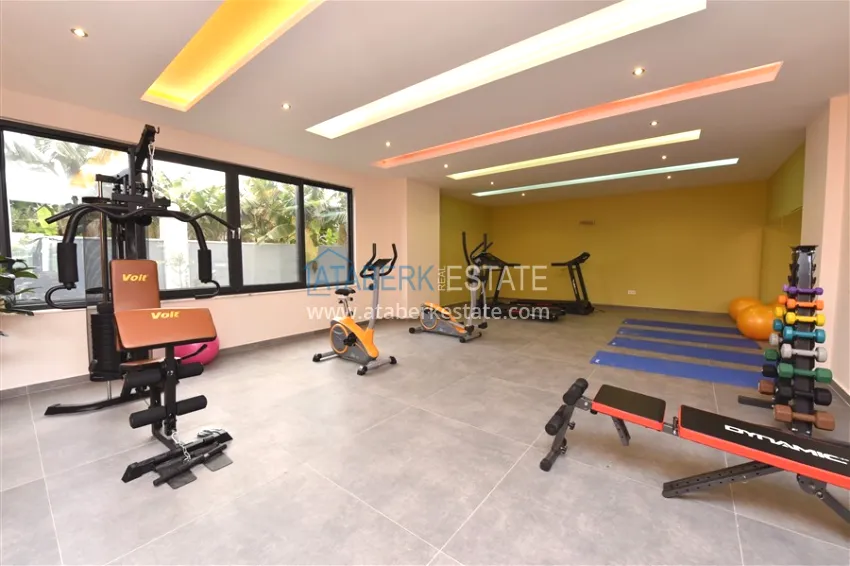 Furnished 2+1 garden duplexes in a complex with infrastructure, Kargicak 12
