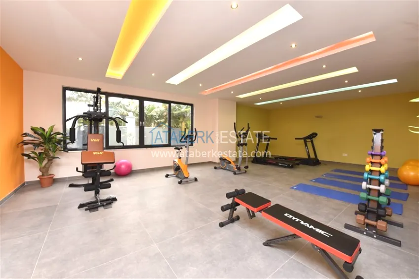Furnished 2+1 garden duplexes in a complex with infrastructure, Kargicak 13