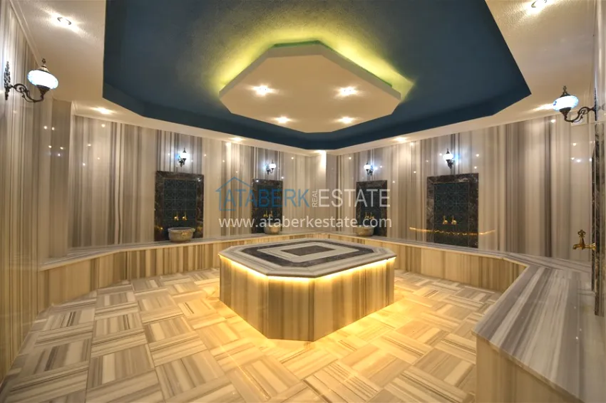 Furnished 2+1 garden duplexes in a complex with infrastructure, Kargicak 17
