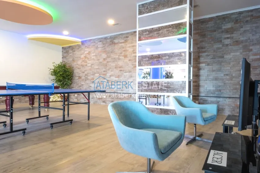 Furnished 1+1 apartment in a luxury residential complex — Alanya, Oba district 20