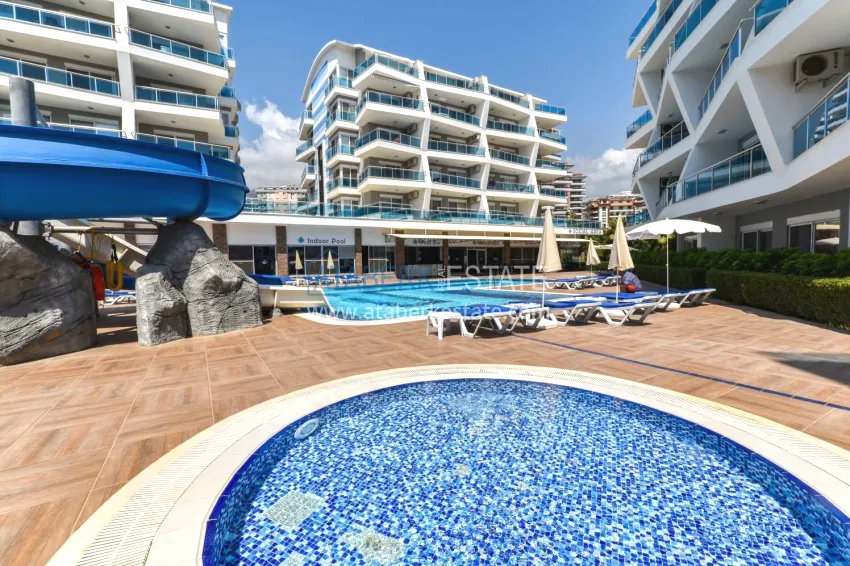 Furnished 1+1 apartment in a luxury residential complex — Alanya, Oba district 7